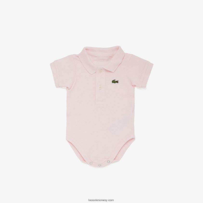 Lacoste baby økologisk bomull pique onesie-bokssett 4J4X0T2987 lys rosa t03 barn