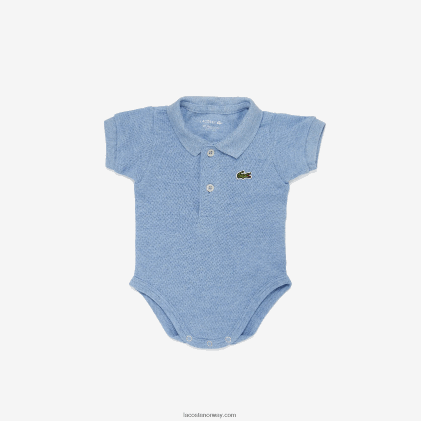 Lacoste baby økologisk bomull pique onesie-bokssett 4J4X0T2989 blå fot barn