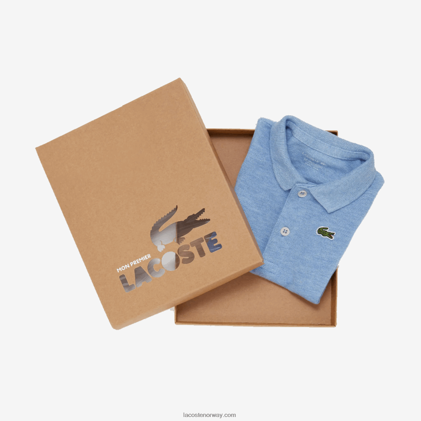 Lacoste baby økologisk bomull pique onesie-bokssett 4J4X0T2989 blå fot barn