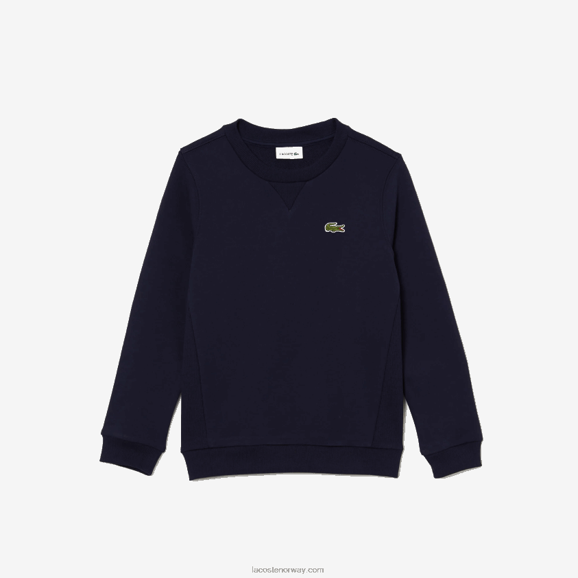 Lacoste genser i bomullsfleece 4J4X0T2973 marineblå 166 barn