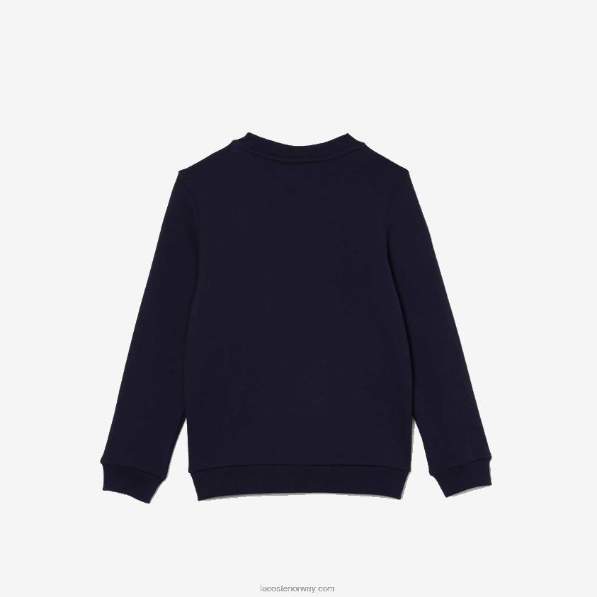 Lacoste genser i bomullsfleece 4J4X0T2973 marineblå 166 barn