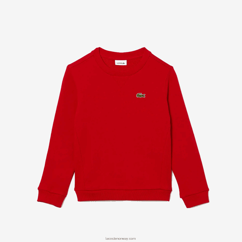 Lacoste genser i bomullsfleece 4J4X0T2974 rød 240 barn