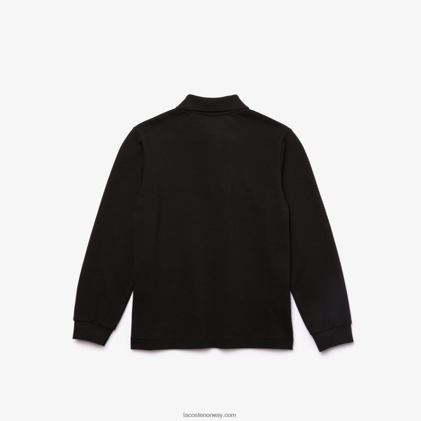 Lacoste petit pique polo med vanlig passform 4J4X0T2945 svart 031 barn
