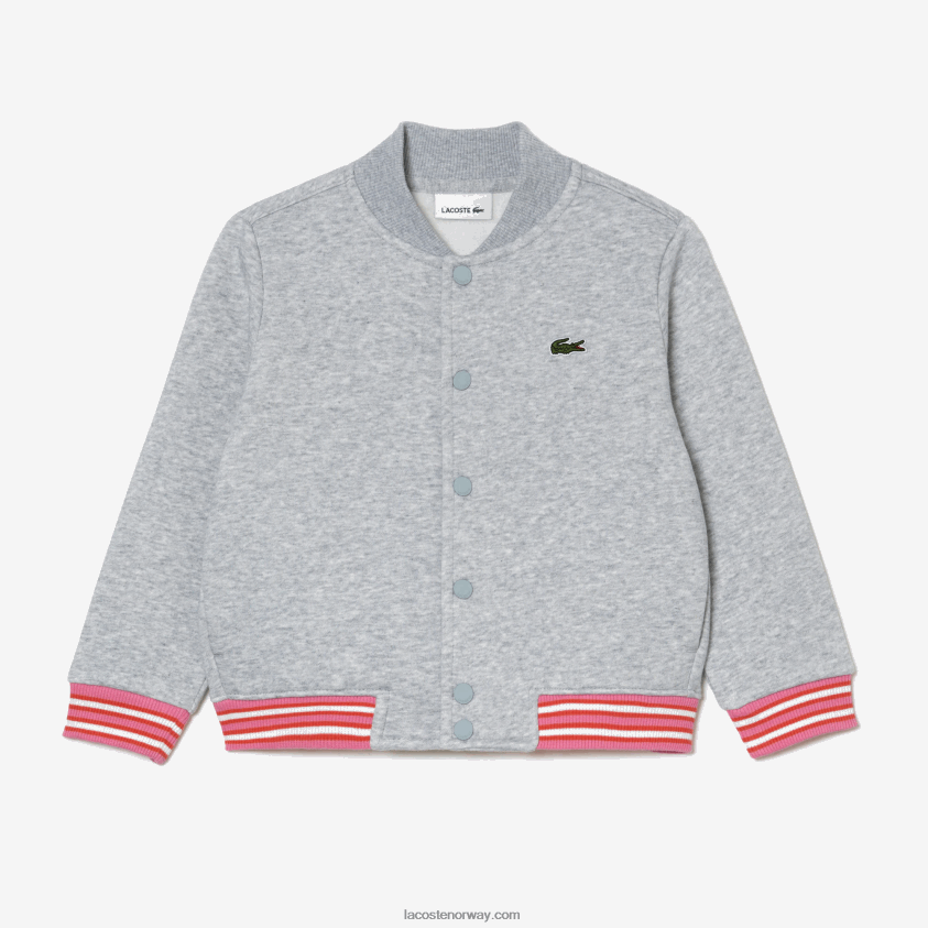 Lacoste fleecegenser med knapper 4J4X0T3045 grå kine cca barn