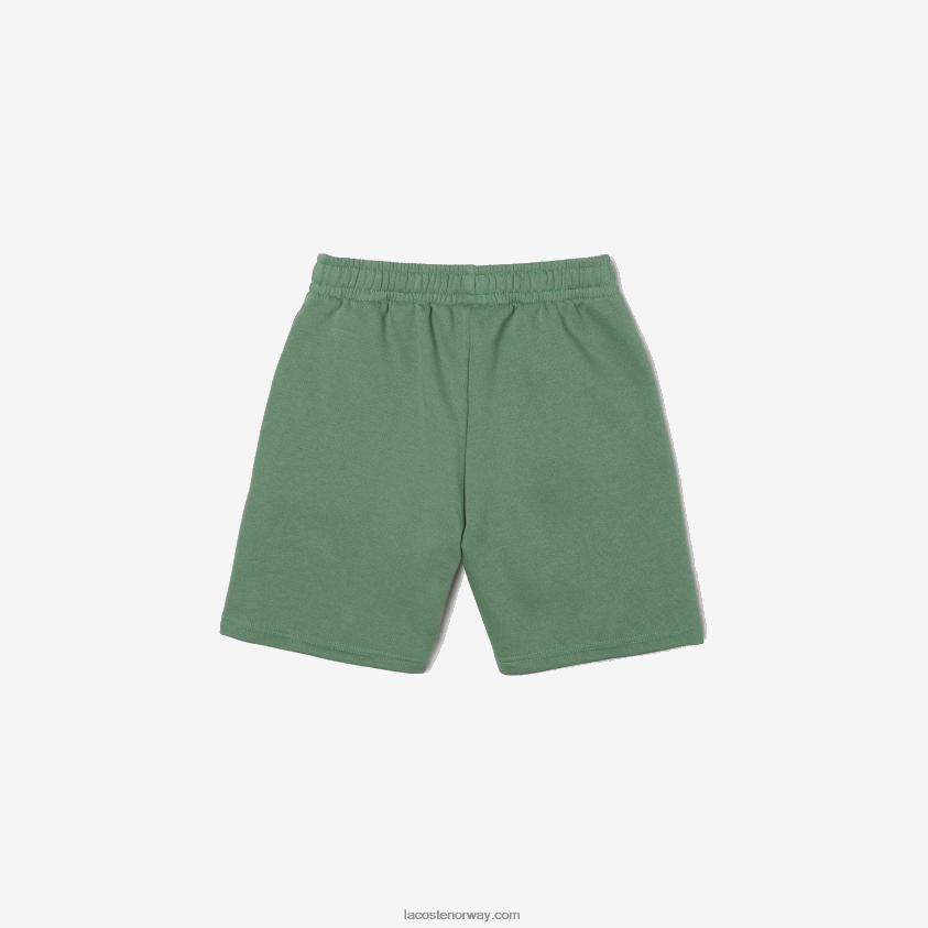 Lacoste fleeceshorts i økologisk børstet bomull 4J4X0T3098 kakigrønn kx5 barn