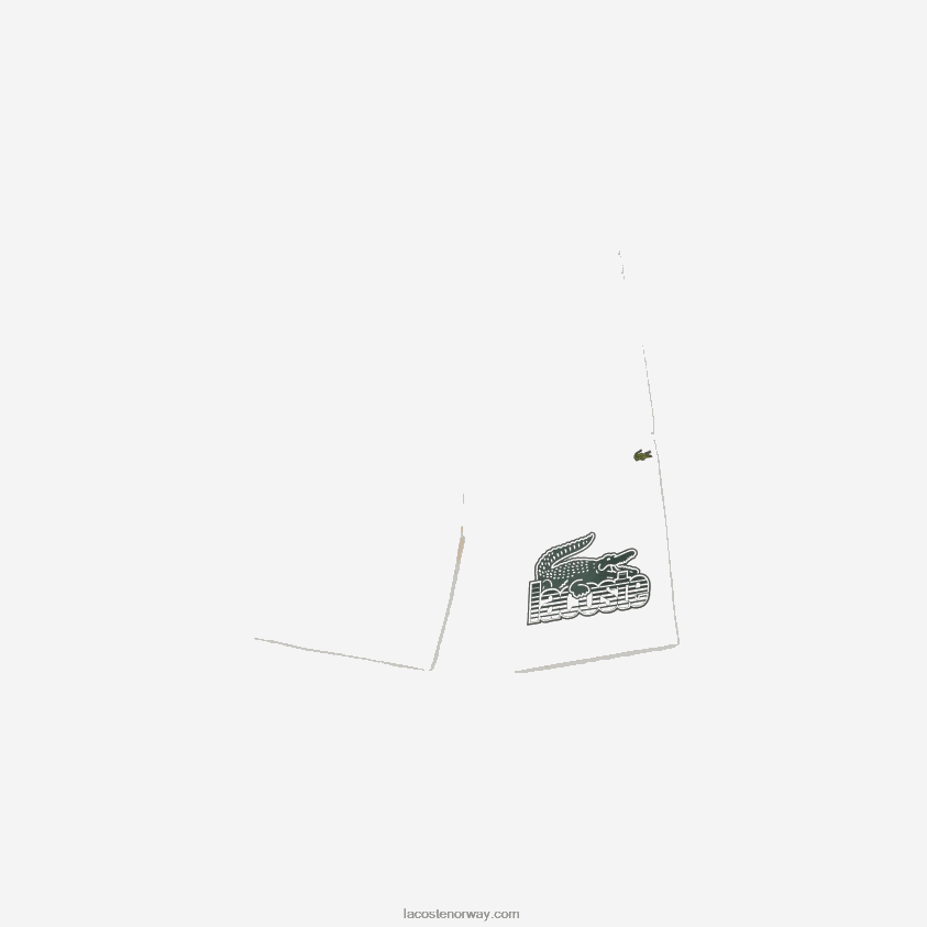 Lacoste merket shorts med kontrasttrykk 4J4X0T3072 hvit 70v gutter