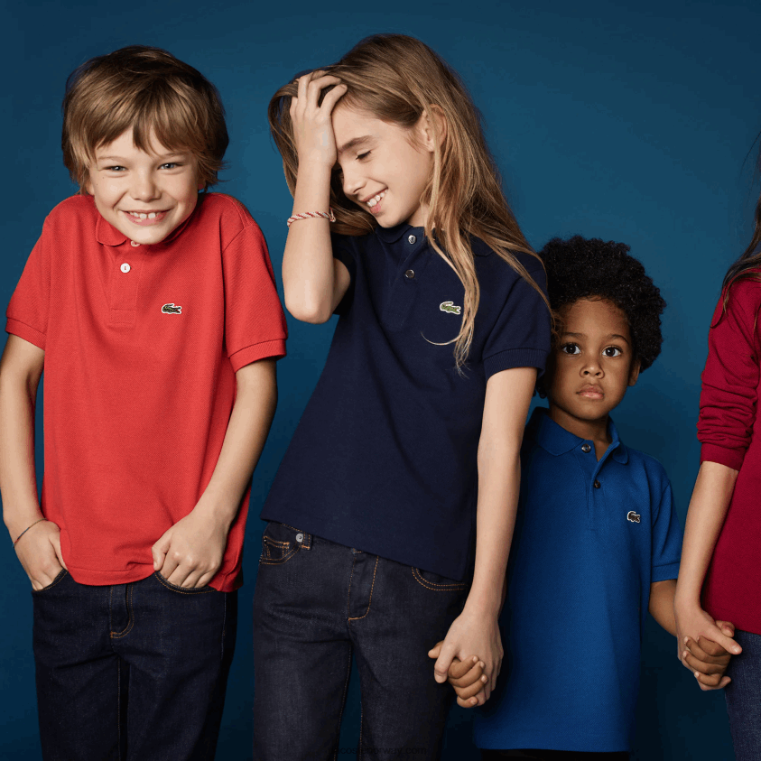 Lacoste petit pique polo med vanlig passform 4J4X0T3000 hvit 001 barn