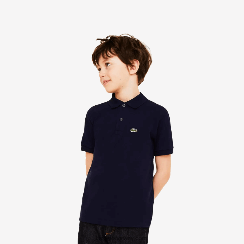 Lacoste petit pique polo med vanlig passform 4J4X0T3002 marineblå 166 barn