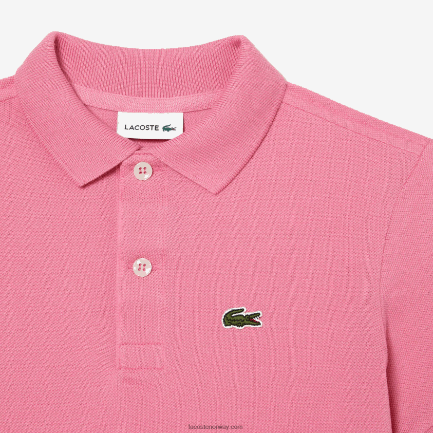 Lacoste petit pique polo med vanlig passform 4J4X0T3024 rosa 2r3 barn