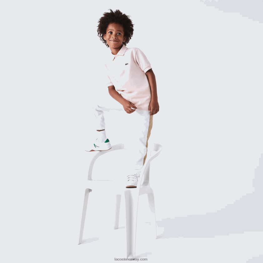 Lacoste petit pique polo med vanlig passform 4J4X0T3122 lys rosa ady barn