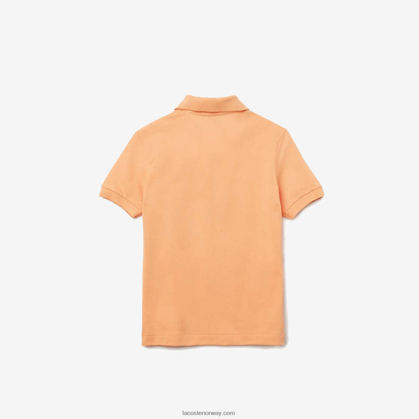 Lacoste petit pique polo med vanlig passform 4J4X0T3123 lys oransje heb barn