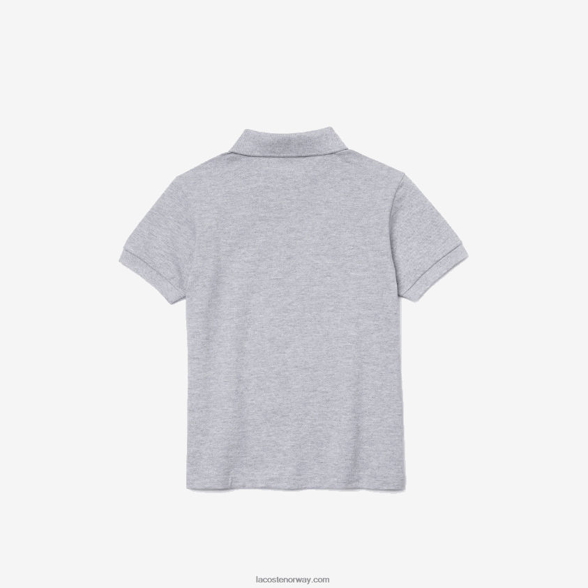 Lacoste petit pique polo med vanlig passform 4J4X0T3126 grå kine cca barn