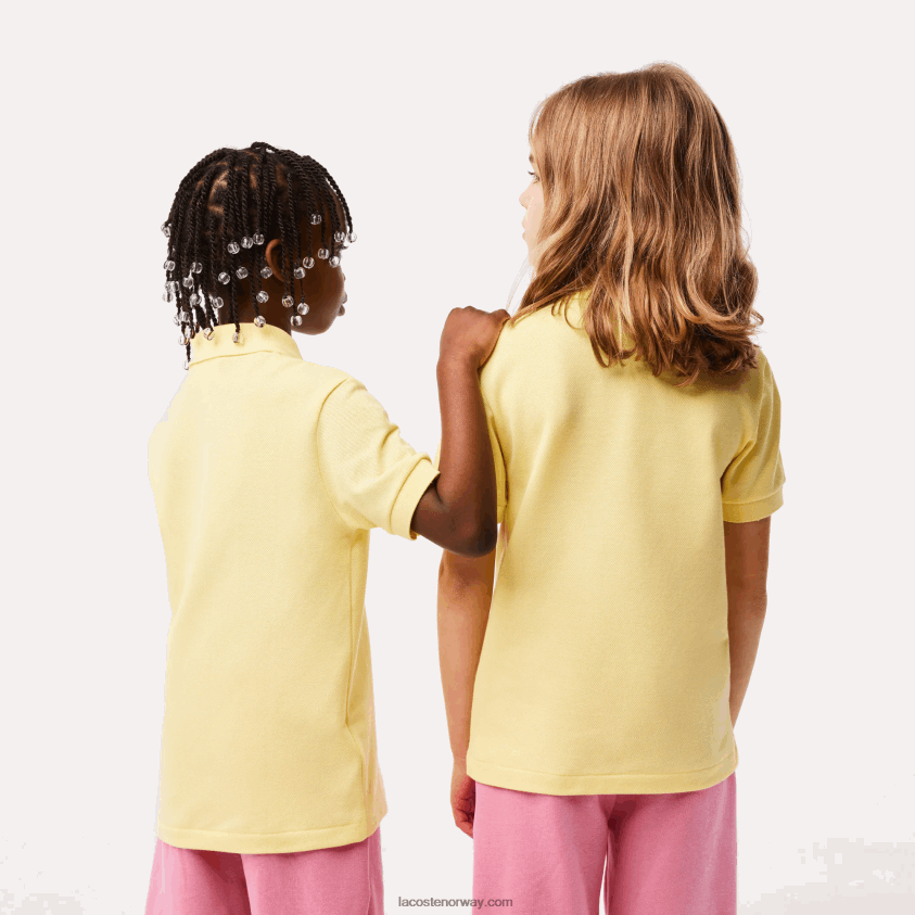Lacoste petit pique polo med vanlig passform 4J4X0T3131 gul 107 barn