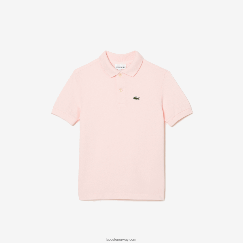 Lacoste petit pique polo med vanlig passform 4J4X0T3137 lys rosa t03 barn