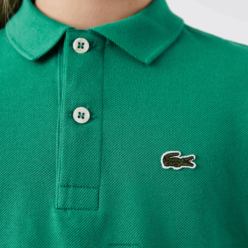 Lacoste petit pique polo med vanlig passform 4J4X0T3155 grønn hd2 barn