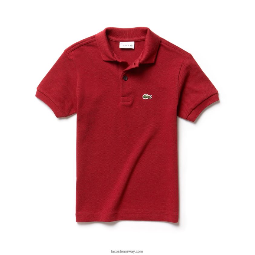 Lacoste petit pique polo med vanlig passform 4J4X0T3172 rød eu7 barn