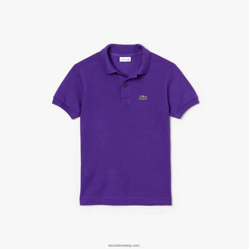 Lacoste petit pique polo med vanlig passform 4J4X0T3173 lilla qlt barn
