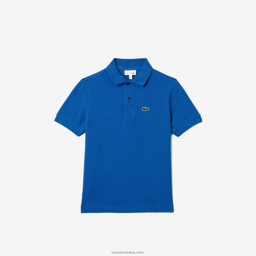 Lacoste petit pique polo med vanlig passform 4J4X0T3174 blå k1q barn