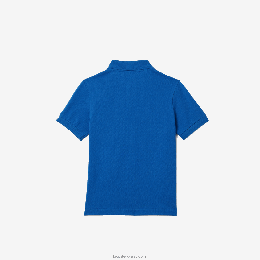 Lacoste petit pique polo med vanlig passform 4J4X0T3174 blå k1q barn