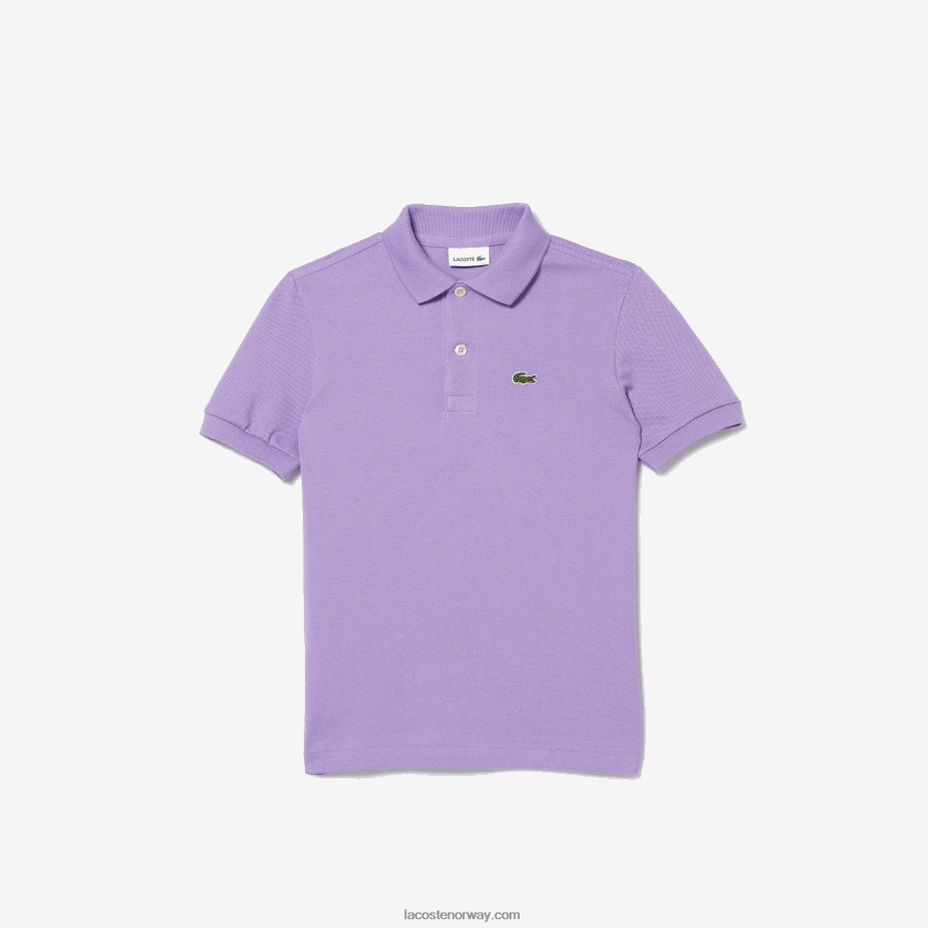 Lacoste petit pique polo med vanlig passform 4J4X0T3181 lilla gfu barn
