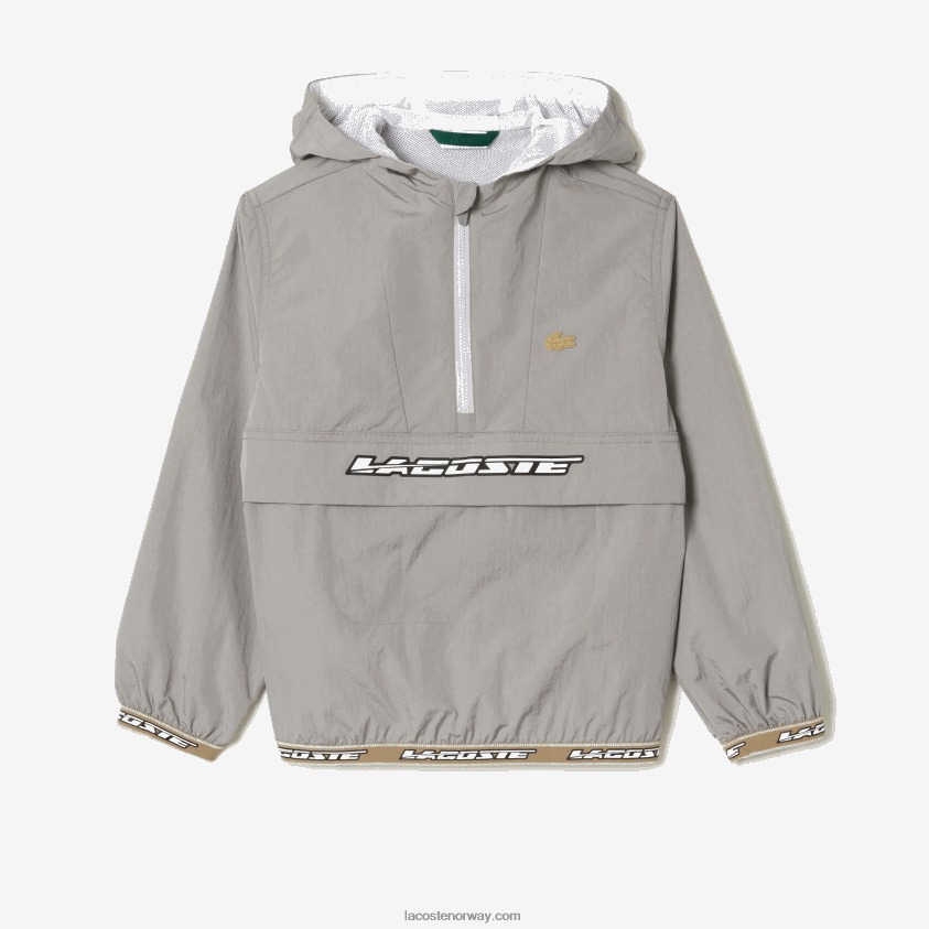 Lacoste pull-over hettejakke 4J4X0T3065 grå kzw barn