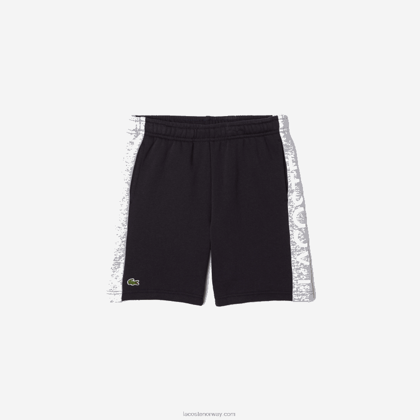 Lacoste shorts i økologisk bomull med fargestriper 4J4X0T3089 marineblå grå chine e6a barn