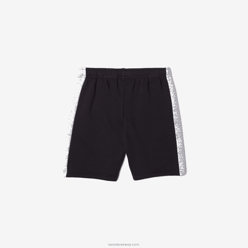 Lacoste shorts i økologisk bomull med fargestriper 4J4X0T3089 marineblå grå chine e6a barn
