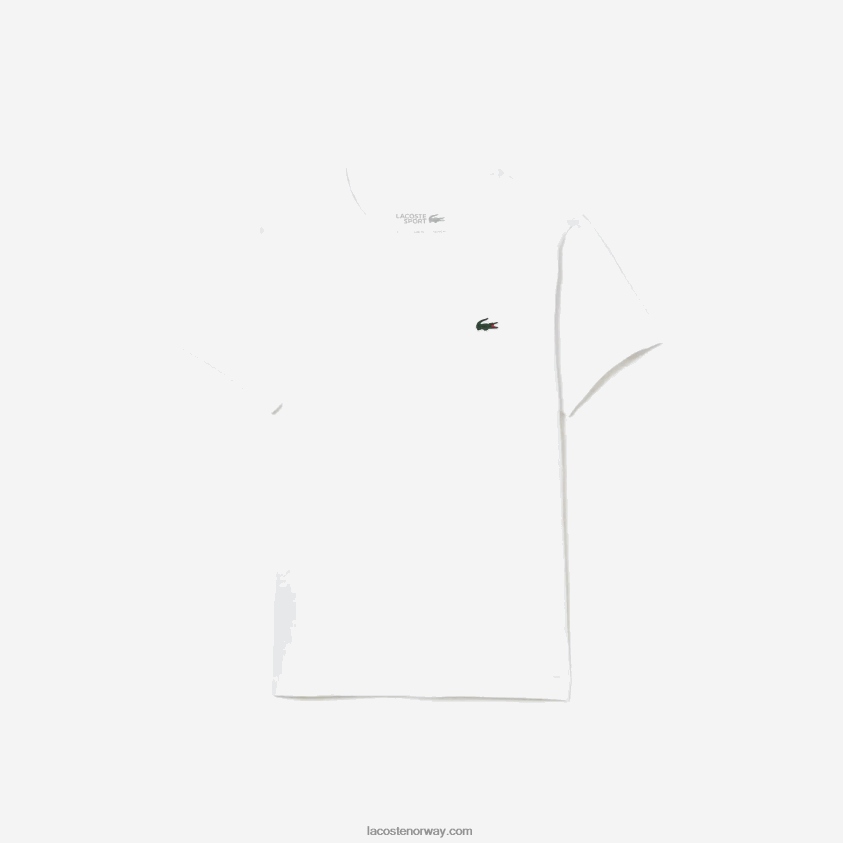 Lacoste sport pustende t-skjorte i bomullsblanding 4J4X0T3027 hvit 001 gutter