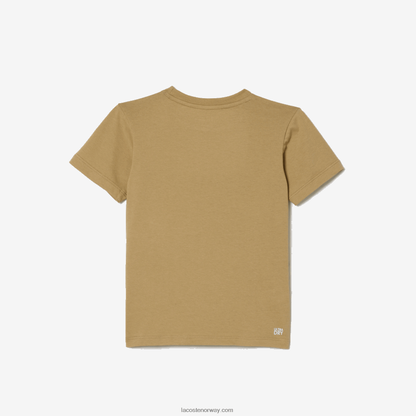Lacoste sport tennis teknisk trøye oversized Croc t-skjorte 4J4X0T3018 beige oransje vi2 barn