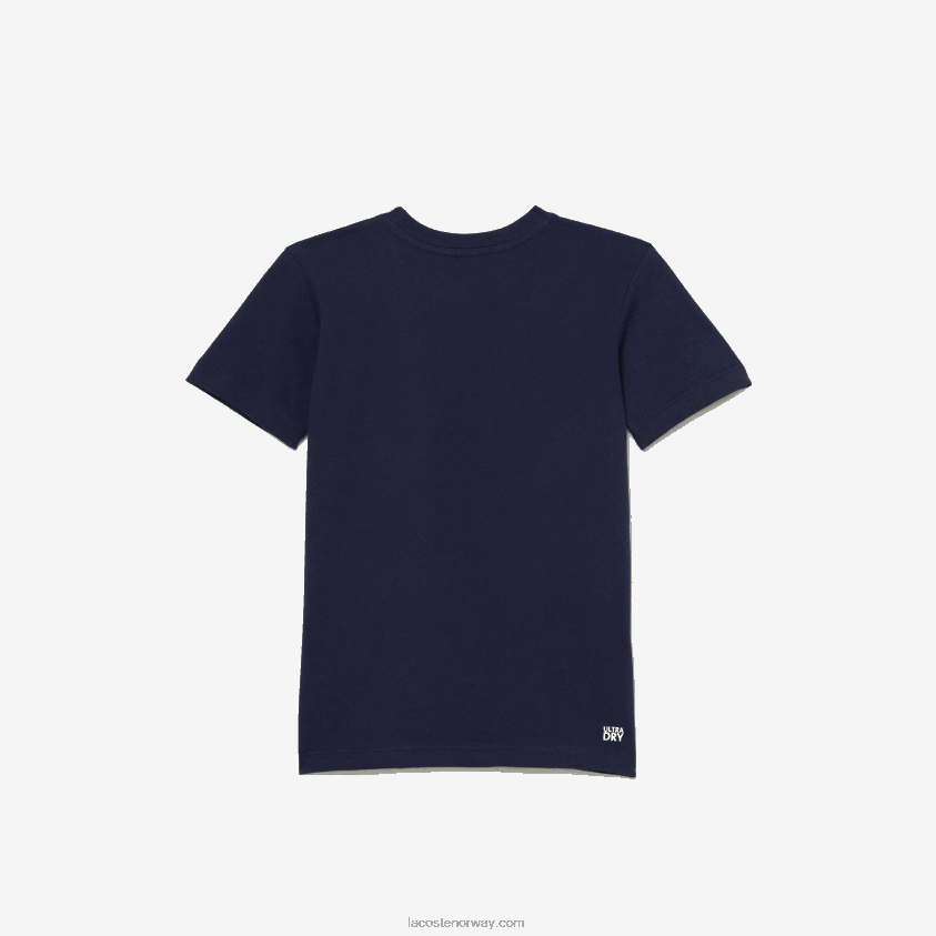 Lacoste sport tennis teknisk trøye oversized Croc t-skjorte 4J4X0T3023 marineblå vi3 barn