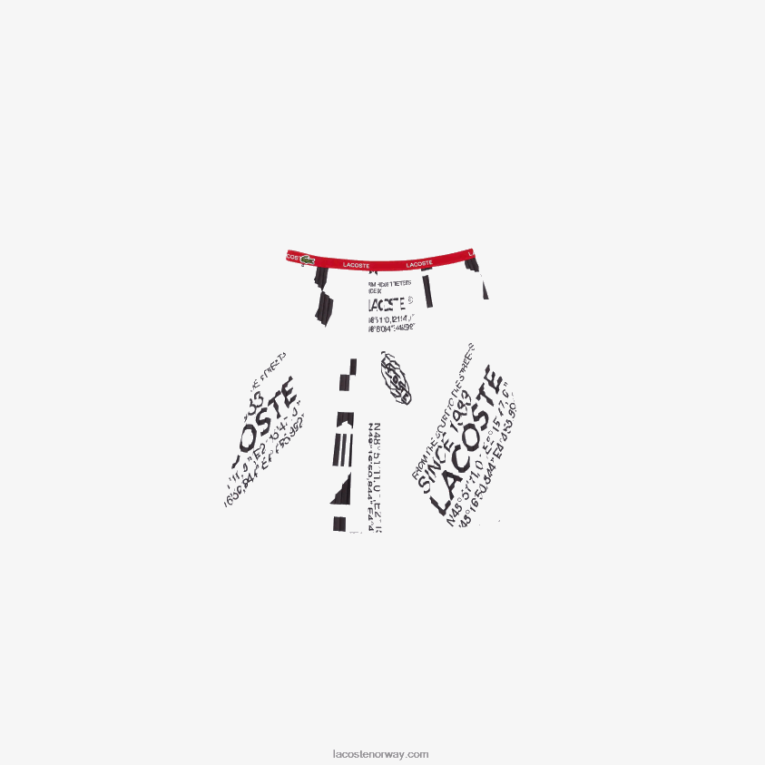 Lacoste jersey plissert skjørt 4J4X0T3291 hvit 001 jenter