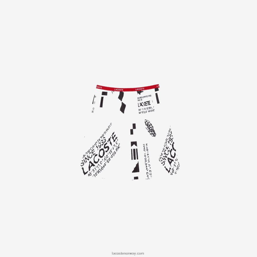 Lacoste jersey plissert skjørt 4J4X0T3291 hvit 001 jenter