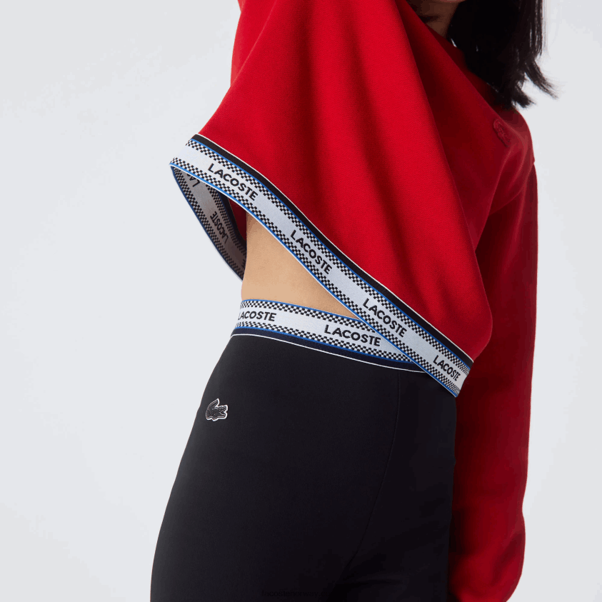 Lacoste leggings med trykt midje 4J4X0T3232 svart 031 jenter