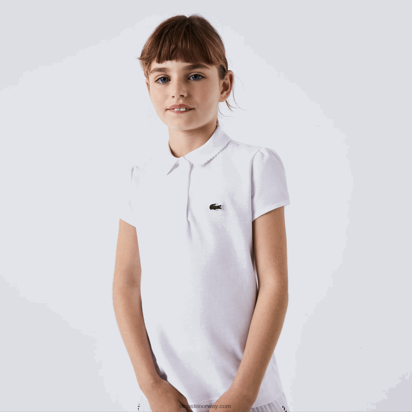 Lacoste magert krage mini piké polo 4J4X0T2950 hvit 001 jenter