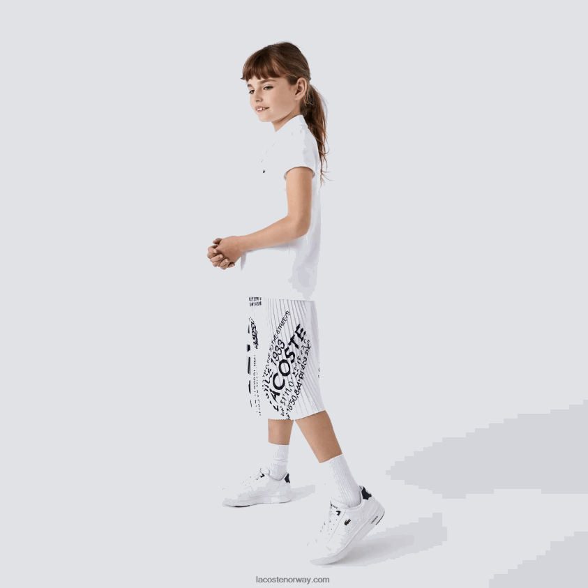 Lacoste magert krage mini piké polo 4J4X0T2950 hvit 001 jenter