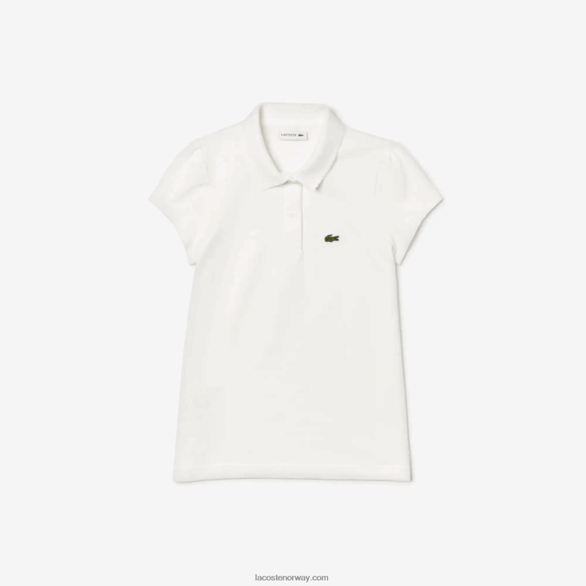 Lacoste magert krage mini piké polo 4J4X0T2950 hvit 001 jenter