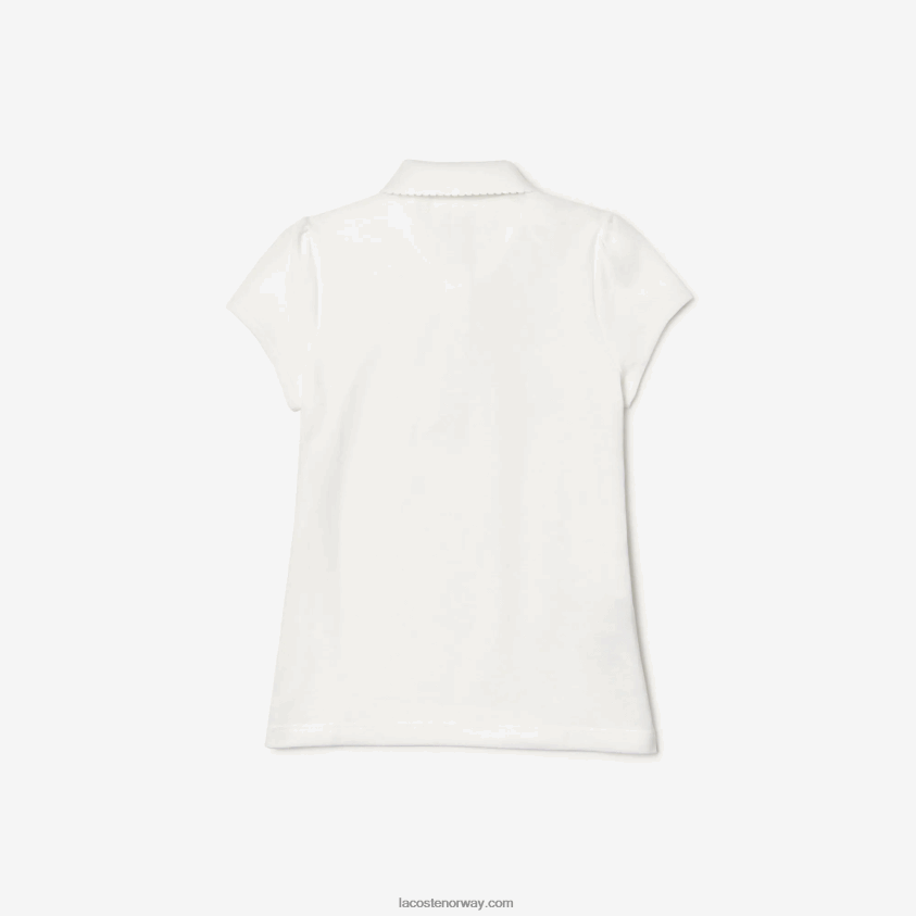 Lacoste magert krage mini piké polo 4J4X0T2950 hvit 001 jenter