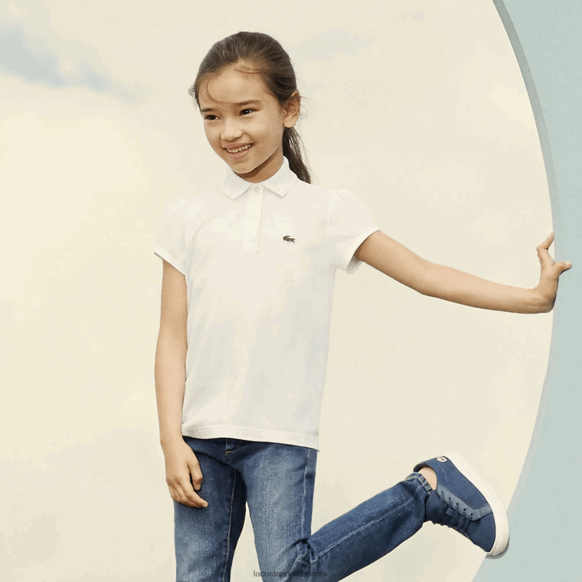 Lacoste magert krage mini piké polo 4J4X0T2951 marineblå 166 jenter