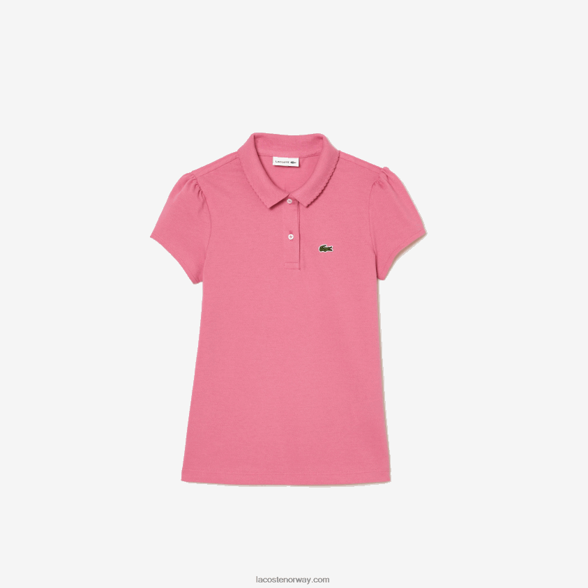 Lacoste magert krage mini piké polo 4J4X0T3037 rosa 2r3 jenter