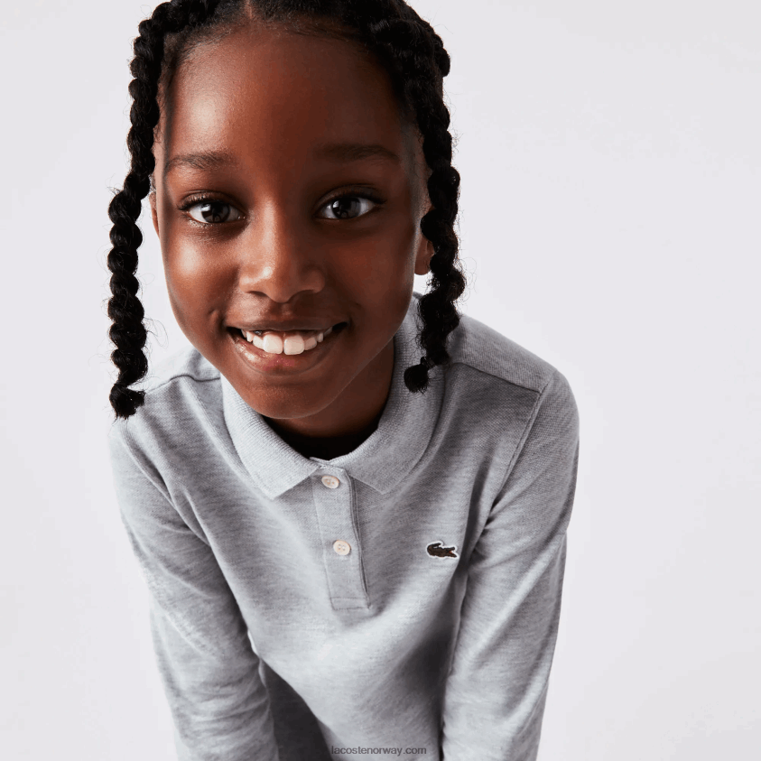 Lacoste pique polo kjole 4J4X0T3282 grå kine cca jenter