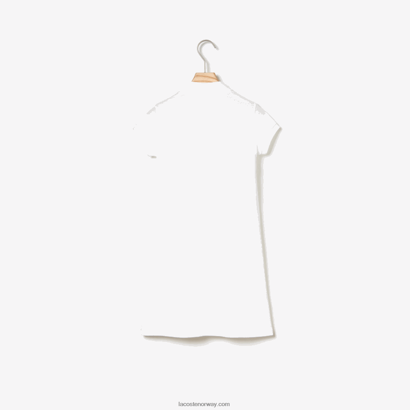 Lacoste polokjole i bomull 4J4X0T3082 hvit 001 jenter