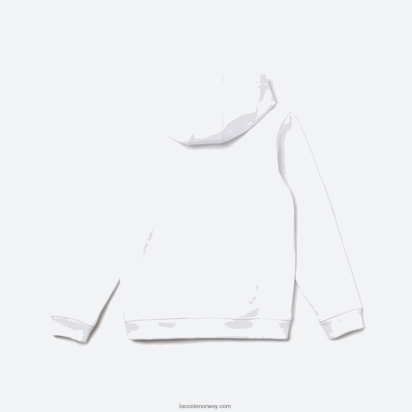 Lacoste hettegenser i krokodillebomull 4J4X0T3202 hvit 001 barn