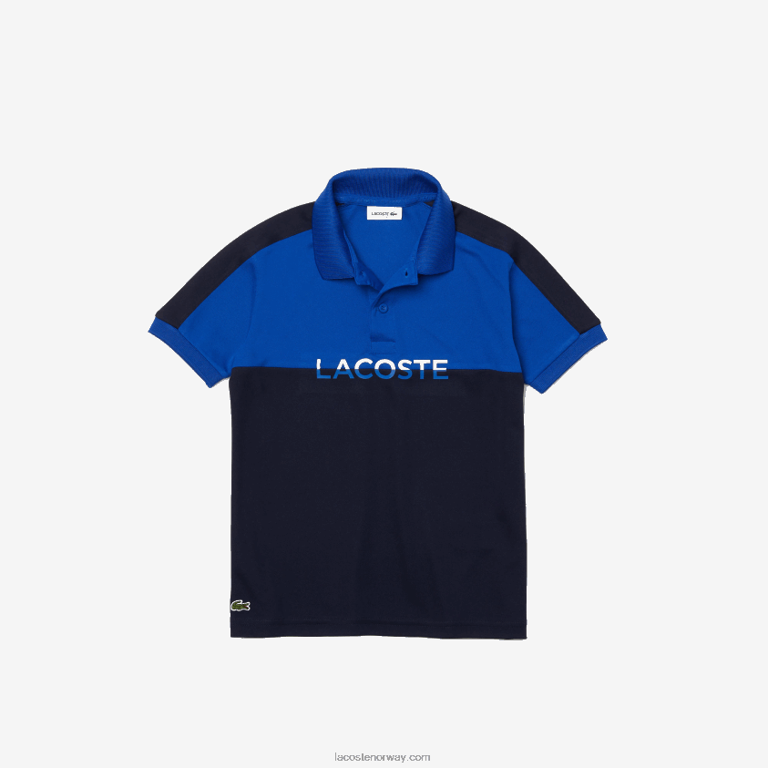 Lacoste pustende colourblock piké-poloskjorte 4J4X0T3183 marineblå mt5 gutter