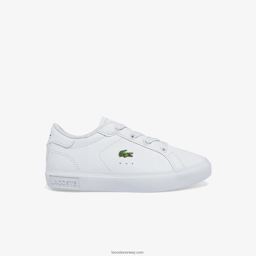 Lacoste Powercourt syntetiske joggesko 4J4X0T2935 hvit 21g spedbarn