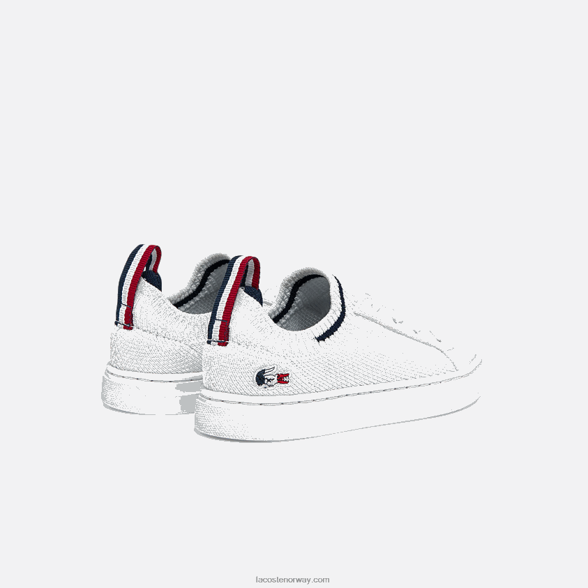 Lacoste la piquee tekstil tricolor joggesko 4J4X0T2994 hvit/marine & rød 407 spedbarn