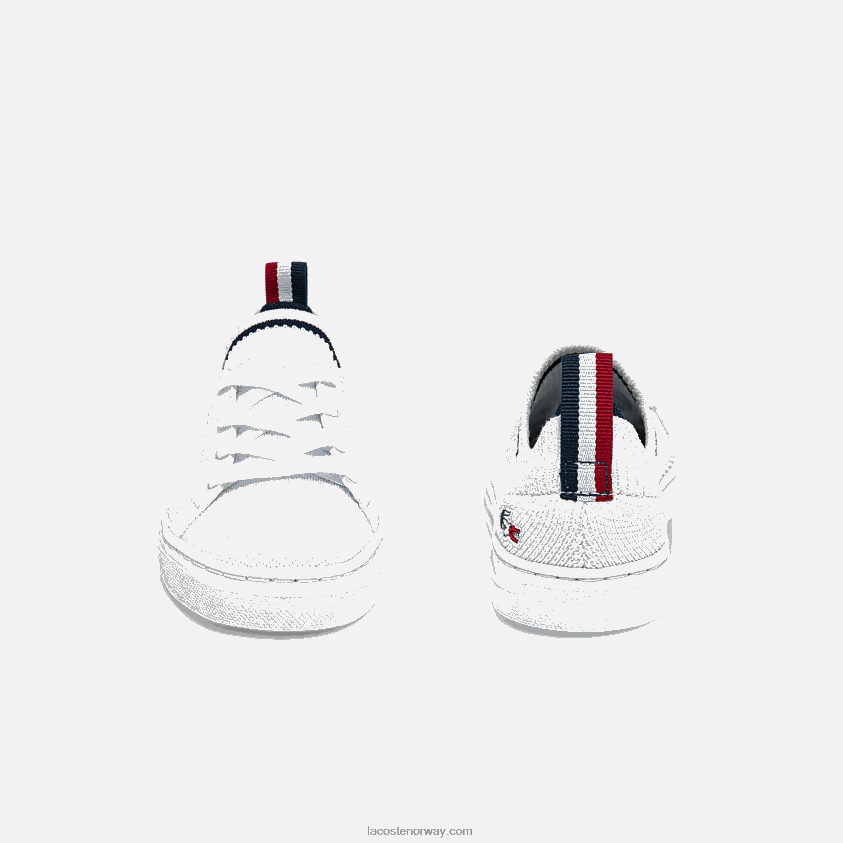 Lacoste la piquee tekstil tricolor joggesko 4J4X0T2994 hvit/marine & rød 407 spedbarn