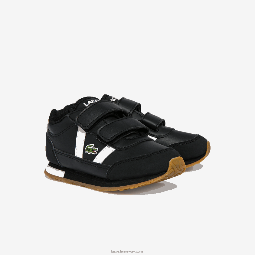 Lacoste partner syntetiske joggesko 4J4X0T2965 svart/hvitt 312 spedbarn