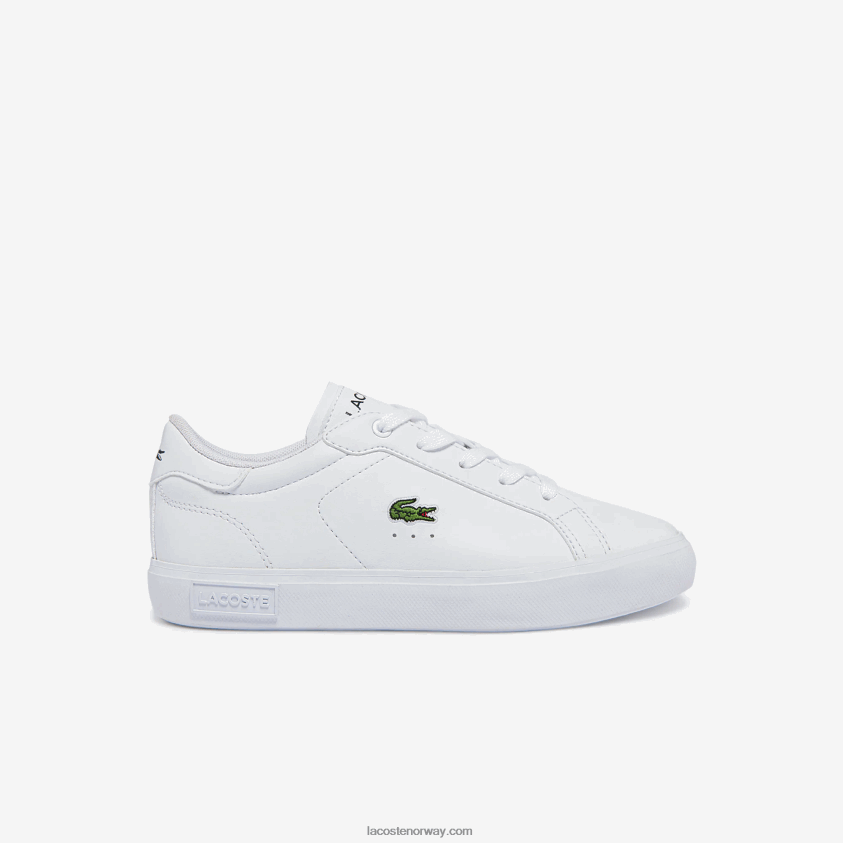 Lacoste Powercourt syntetiske joggesko 4J4X0T3067 hvit 21g barn