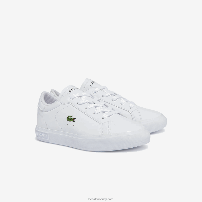 Lacoste Powercourt syntetiske joggesko 4J4X0T3067 hvit 21g barn