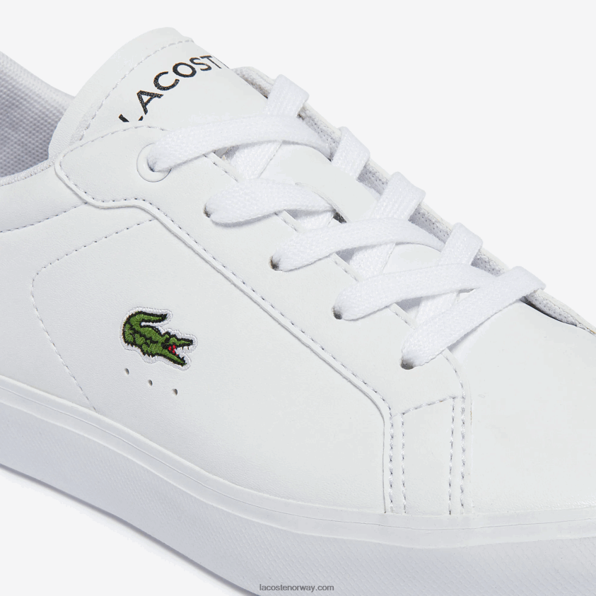 Lacoste Powercourt syntetiske joggesko 4J4X0T3067 hvit 21g barn